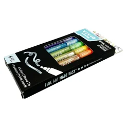 Vivid by Brea Reese® Outline Markers, Bullet Point, Assorted Colors, Pack Of 6 Markers