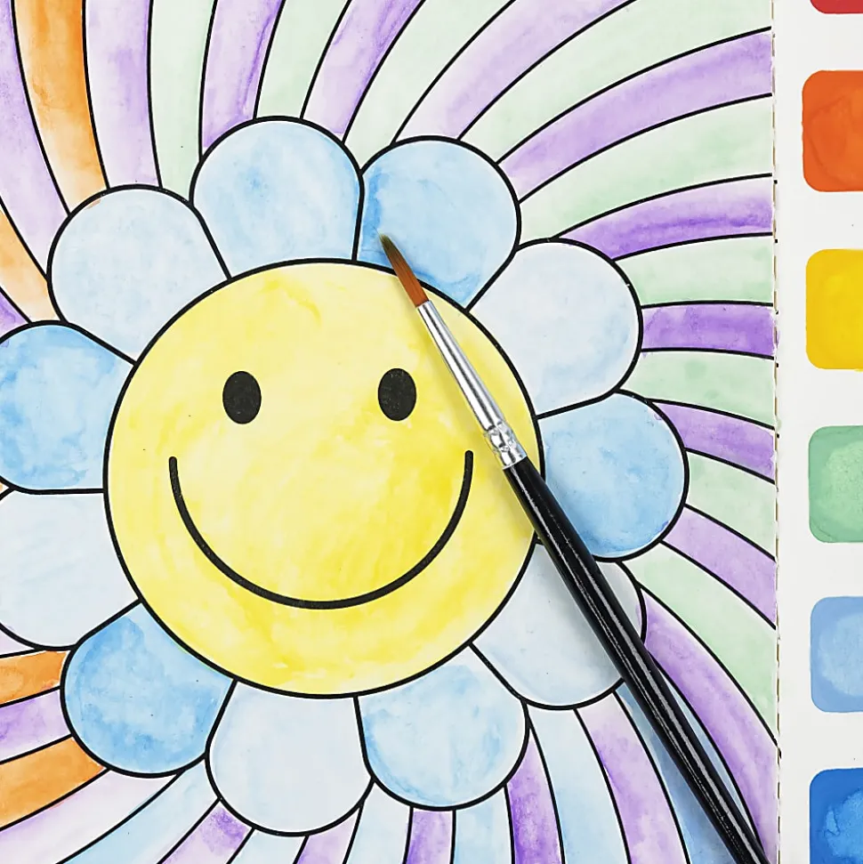 Vivid by Brea Reese® Rainbow Watercolor Painting Pad Kit, Kit Of 13 Pieces