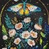Vivid by Brea Reese® Rolled Canvas Gem Art Kit, Midnight Botanicals, 11" x 14"