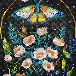Vivid by Brea Reese® Rolled Canvas Gem Art Kit, Midnight Botanicals, 11" x 14"