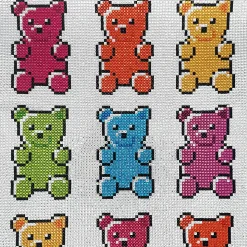 Vivid by Brea Reese® Rolled Canvas Gem Art Kit, Gummy Bear, 11” x 14”