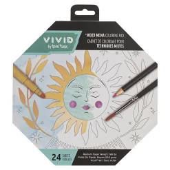 Vivid by Brea Reese® Shaped Mixed Media Paper Pad, 8-1/2" x 9-1/2", Octagon, Pad Of 24 Sheets