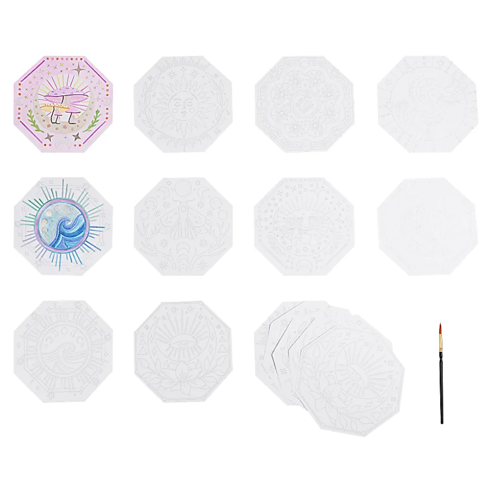 Vivid by Brea Reese® Shaped Mixed Media Paper Pad, 8-1/2" x 9-1/2", Octagon, Pad Of 24 Sheets