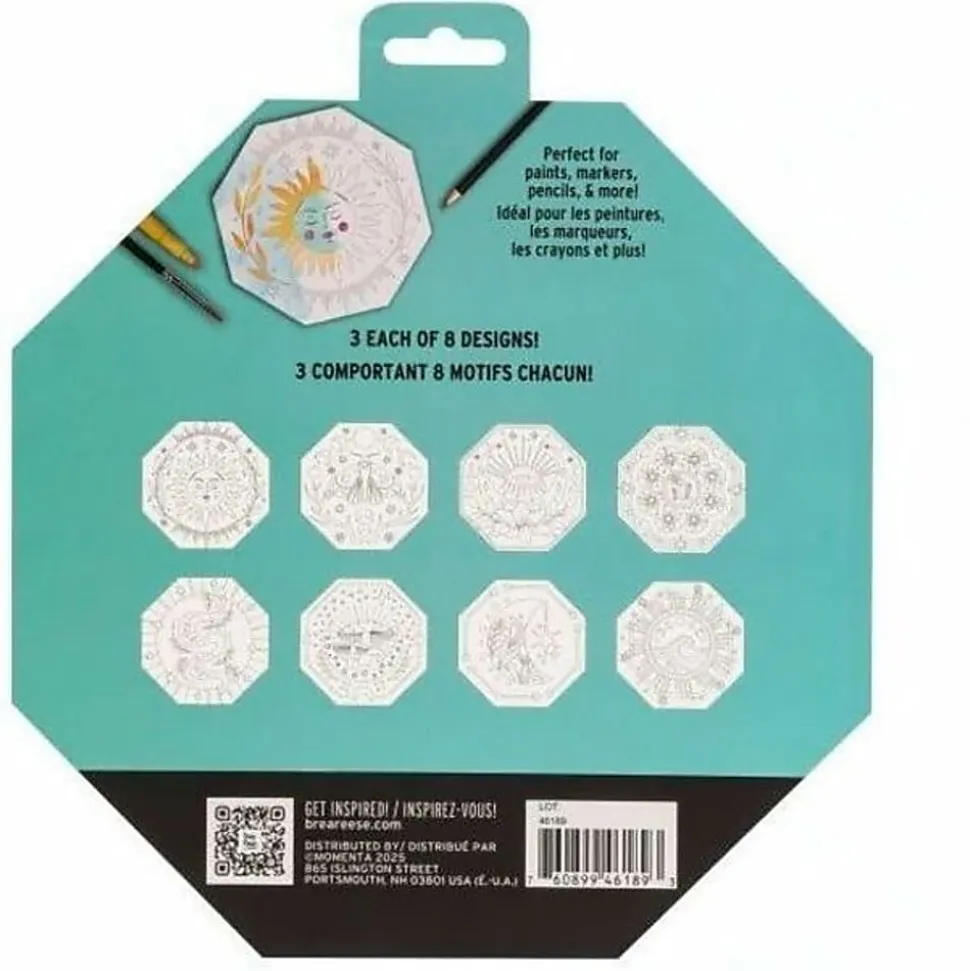 Vivid by Brea Reese® Shaped Mixed Media Paper Pad, 8-1/2" x 9-1/2", Octagon, Pad Of 24 Sheets