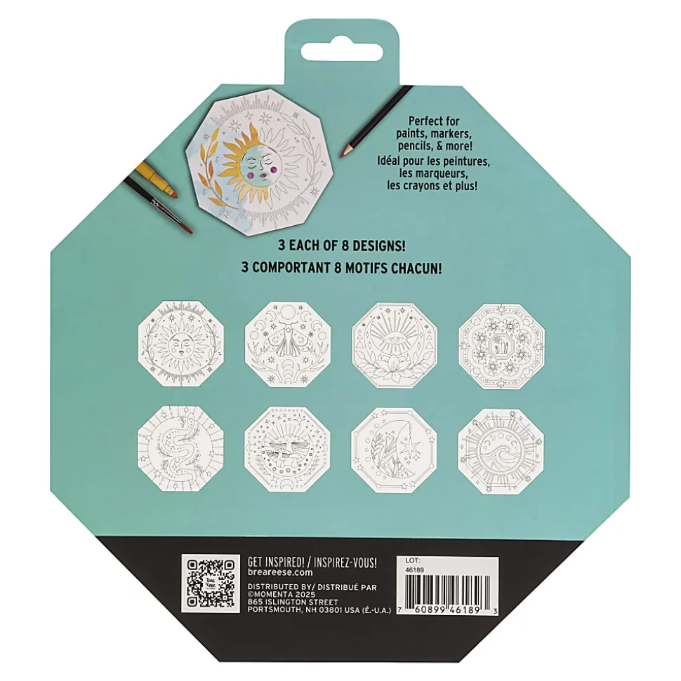 Vivid by Brea Reese® Shaped Mixed Media Paper Pad, 8-1/2" x 9-1/2", Octagon, Pad Of 24 Sheets