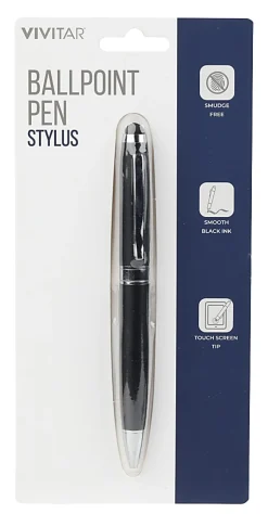 Vivitar Ballpoint Pen Stylus, Black, NIL7004-BLK-STK-24