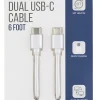 Vivitar Dual USB-C Charging Cable, 6', White, NIL3006-WHT-STK-24
