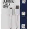 Vivitar Lightning To USB-A Cable, 6', Black, NIL1006-WHT-STK-24