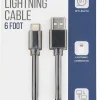Vivitar Lightning To USB-A Cable, 6', Black, NIL1006-BLK-STK-24