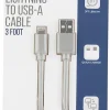 Vivitar Lightning To USB-A Cable, 3', Gray, NIL1003