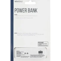 Vivitar 5000mah Power Bank, Black, NIL7002-BLK-STK-24