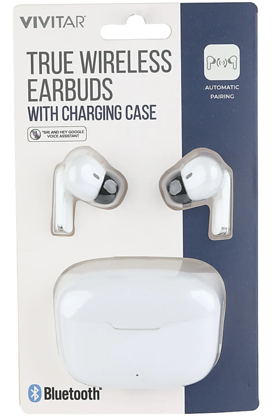 Vivitar True Wireless Earbuds, White, NIL8002-WHT-STK-24