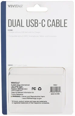 Vivitar USB-C Charging Cable, 10', White, NIL3010