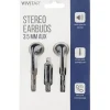 Vivitar Wired Stereo Earbuds, Black, NIL8001