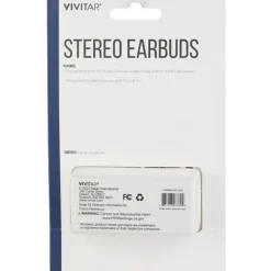 Vivitar Wired Stereo Earbuds, Black, NIL8001
