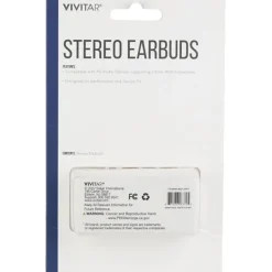 Vivitar Wired Stereo Earbuds, White, NIL8001