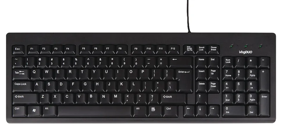 VogDuo™ Wired Keyboard, Black, MK306