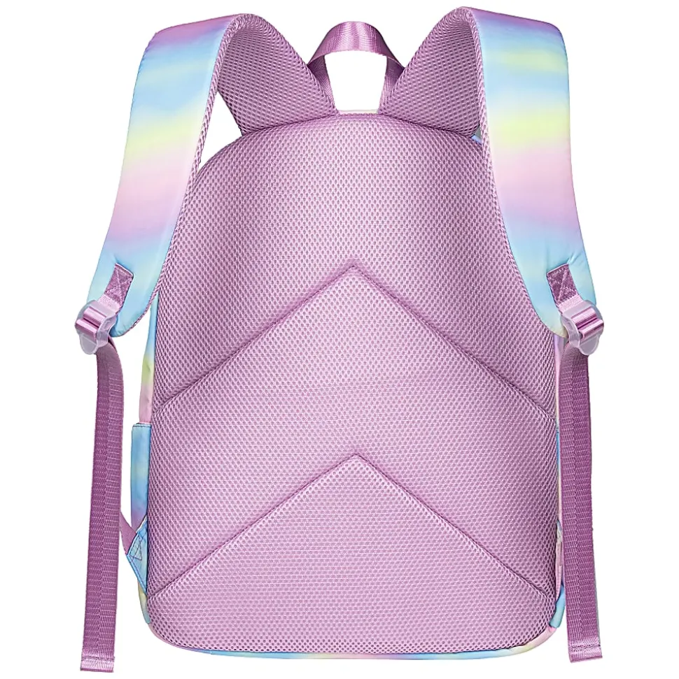 Volkano Quest Rainsoft Silky Backpack And Lunch Cooler, Rainbow