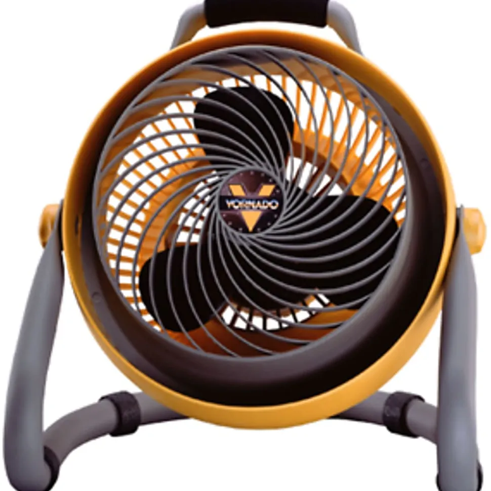 Vornado 293 Heavy-Duty 10-1/4" Blade 3-Speed Large Air Circulator, 17-1/2”H x 16-3/16”W x 15-1/4”D, Yellow