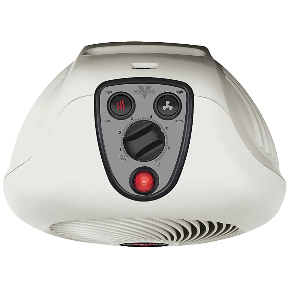 Vornado VH2 1500W Whole Room Heater, 11-15/16”H x 11-11/16”W x 9-1/4”D, White