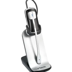 VTech Accesssory Cordless Headset - Mono - Wireless - DECT 6.0 - Earbud, Over-the-ear - Monaural - Outer-ear - Silver, Black