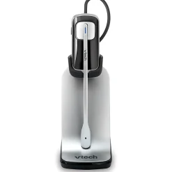 VTech Accesssory Cordless Headset - Mono - Wireless - DECT 6.0 - Earbud, Over-the-ear - Monaural - Outer-ear - Silver, Black