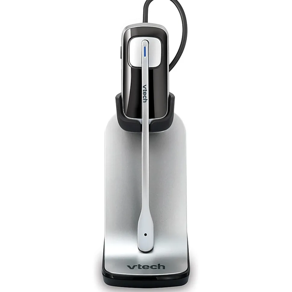 VTech Accesssory Cordless Headset - Mono - Wireless - DECT 6.0 - Earbud, Over-the-ear - Monaural - Outer-ear - Silver, Black