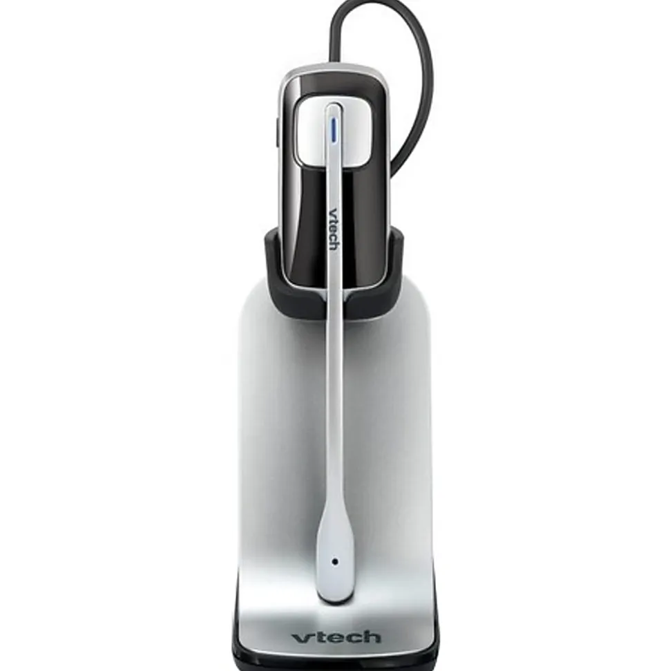 VTech Accesssory Cordless Headset - Mono - Wireless - DECT 6.0 - Earbud, Over-the-ear - Monaural - Outer-ear - Silver, Black
