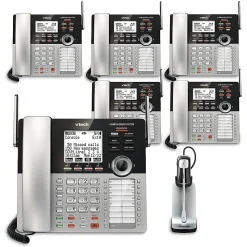 VTech® CM18445 4-Line Small Business Office Phone System, 5-In-1 Bundle
