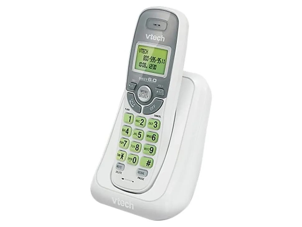 VTech® CS6114 DECT 6.0 Digital Cordless Phone With Caller ID/Call Waiting, White