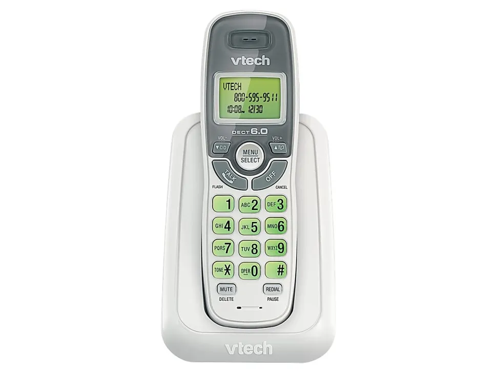 VTech® CS6114 DECT 6.0 Digital Cordless Phone With Caller ID/Call Waiting, White