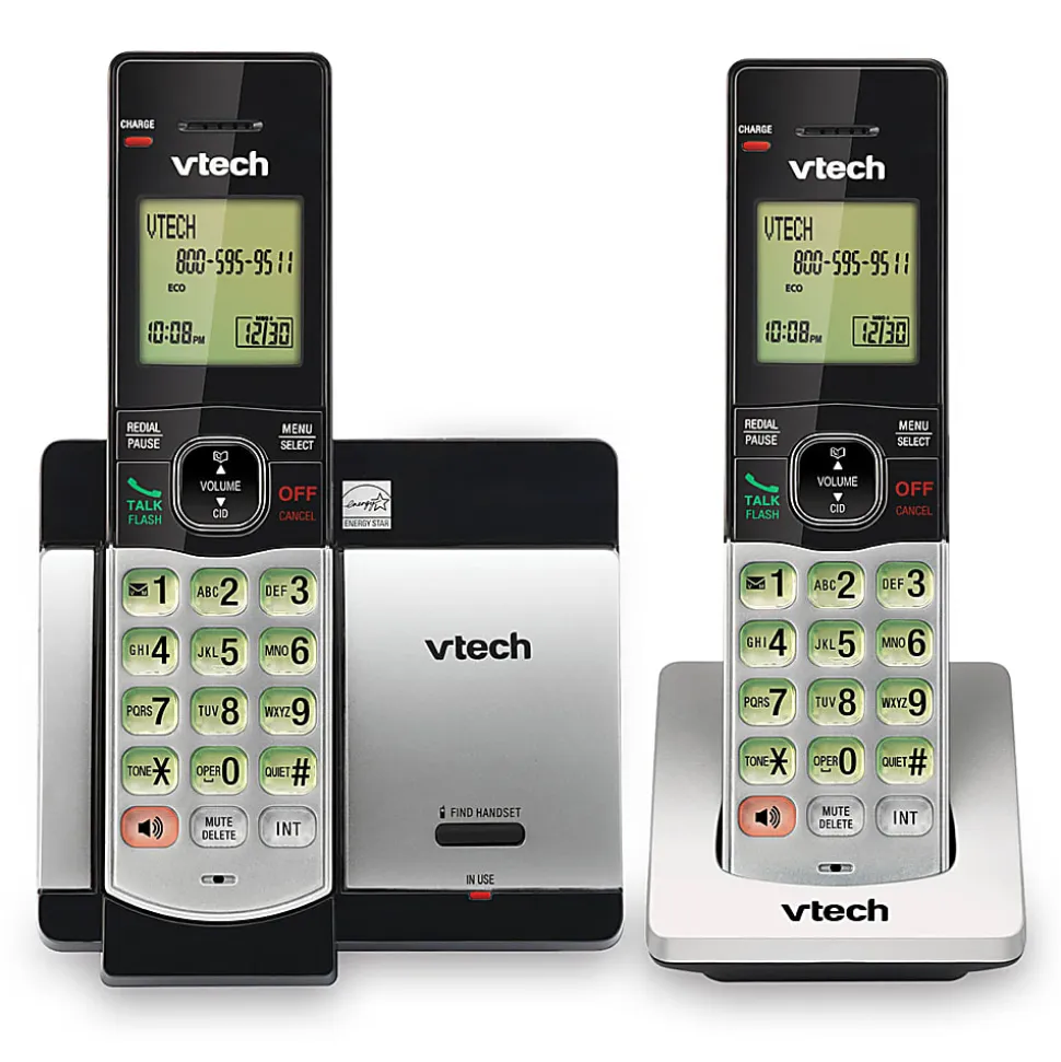 VTech® CS5119-2 DECT 6.0 Expandable Cordless Phone With Digital Answering System