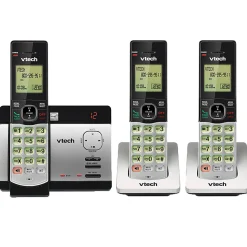VTech® CS5129-3 DECT 6.0 Expandable Cordless Phone With Digital Answering System