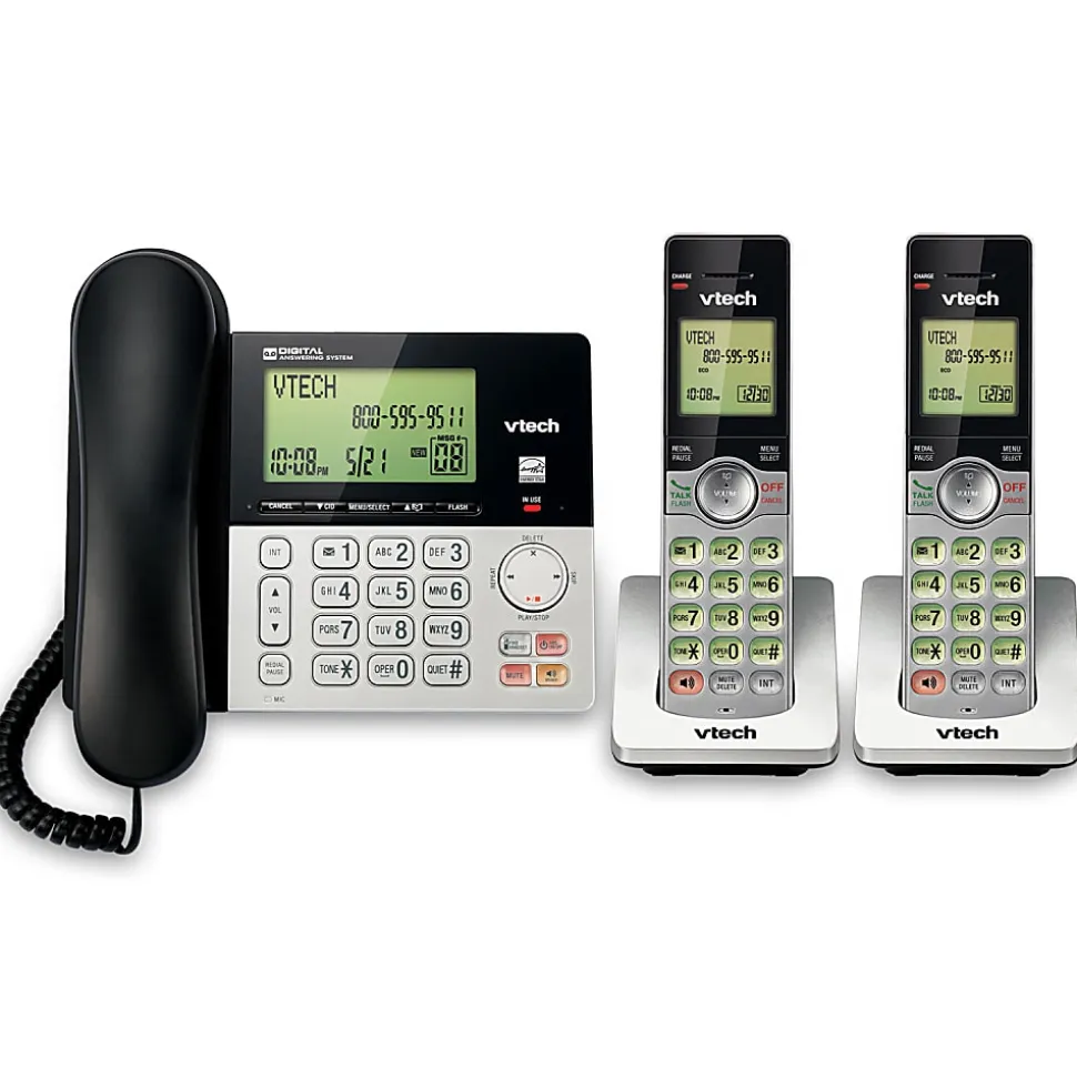 VTech® CS6949-2 DECT 6.0 Expandable Cordless Phone With Digital Answering System