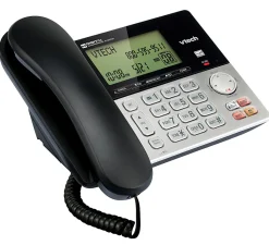 VTech CS6949 DECT 6.0 Standard Phone - Black, Silver - 1 x Phone Line - Speakerphone - Answering Machine - Hearing Aid Compatible