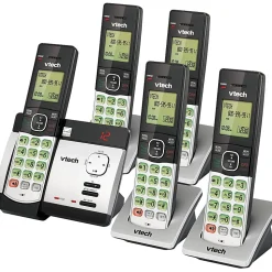 VTech® CS5129-5 5-Handset DECT 6.0 Cordless Phone System With Digital Answering System, 80-0200-00
