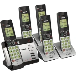 VTech® CS5129-5 5-Handset DECT 6.0 Cordless Phone System With Digital Answering System, 80-0200-00
