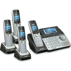 VTech® DS6151 2-Line 4 Handset DECT 6.0 Expandable Cordless Phone Bundle with Digital Answering System