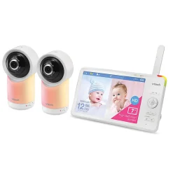 VTech Smart Wi-Fi 1080p 2-Camera 360°-Pan-And-Tilt Video Baby Monitor System With 5