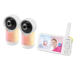 VTech Smart Wi-Fi 1080p 2-Camera 360°-Pan-And-Tilt Video Baby Monitor System With 5