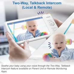 VTech Smart Wi-Fi 1080p 2-Camera 360°-Pan-And-Tilt Video Baby Monitor System With 5