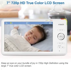 VTech Smart Wi-Fi 1080p 2-Camera 360°-Pan-And-Tilt Video Baby Monitor System With 5