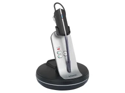 VTech® VH6210 Convertible DECT Office Wireless Headset For Business Desktop Phones, Black/Silver