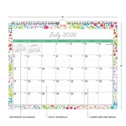 Wall Calendar BS Ditsy Dapple Light - 15x12 AY26-27 Monthly Safety Wirebound -