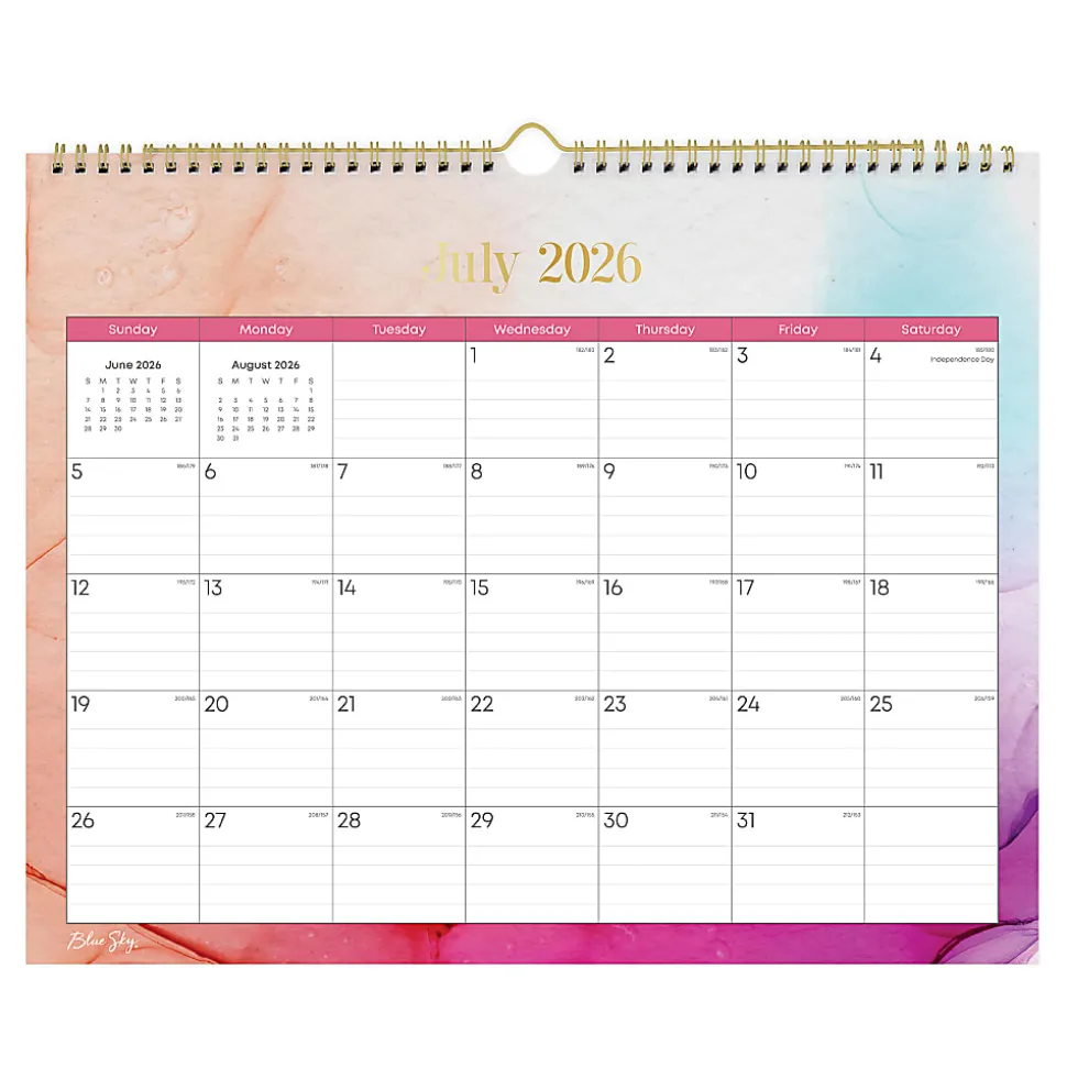 WALL CALENDAR BS VENUS - 15X12 AY26-27 MONTHLY SAFETY WIREBOUND -