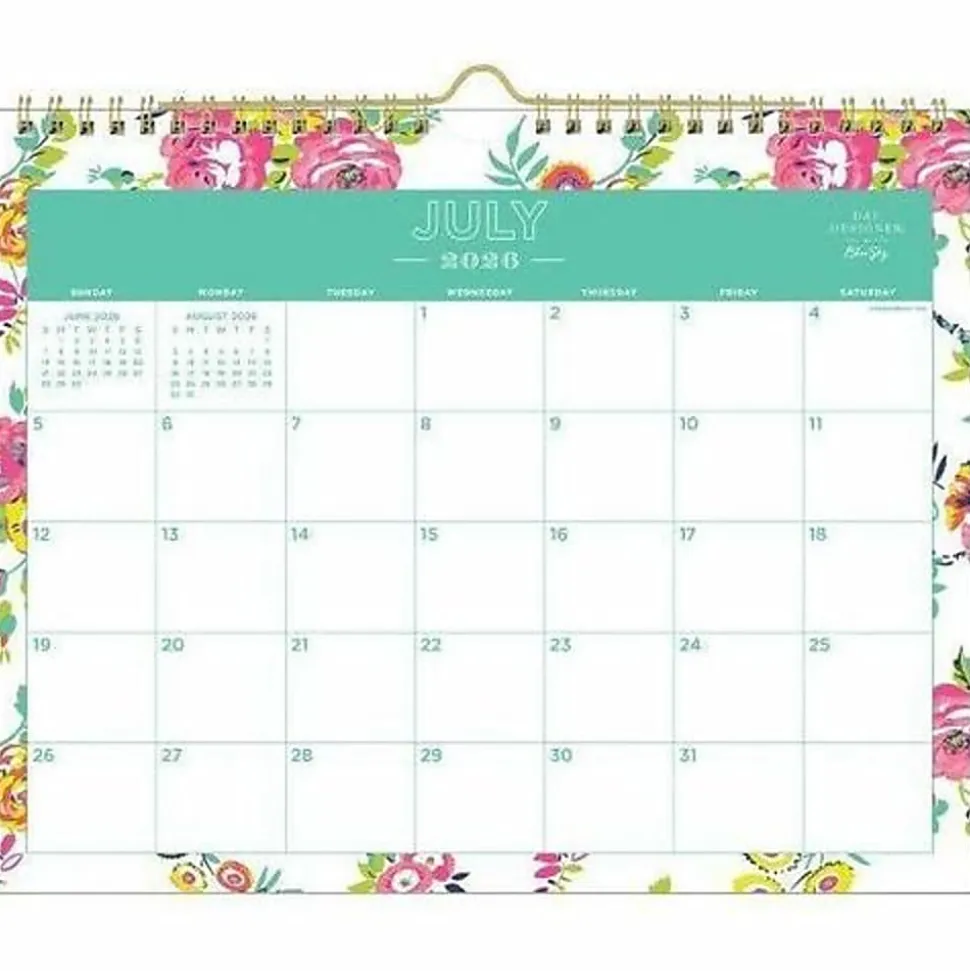 Wall Calendar DD Peyton White - 11x8.75 AY26-27 Monthly Safety Wirebound -