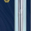 Waterman® Allure Ballpoint Pen, Medium Point, 0.7 mm, Chrome Barrel, Blue Ink