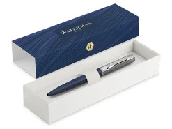 Waterman® Allure Deluxe Ballpoint Pen, Medium Point, 0.7 mm, Blue Lacquer Barrel, Blue Ink