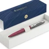 Waterman® Allure Deluxe Ballpoint Pen, Medium Point, 0.7 mm, Pink Lacquer Barrel, Blue Ink