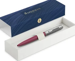 Waterman® Allure Deluxe Ballpoint Pen, Medium Point, 0.7 mm, Pink Lacquer Barrel, Blue Ink